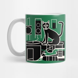 DJ Vinyl Cat Mug